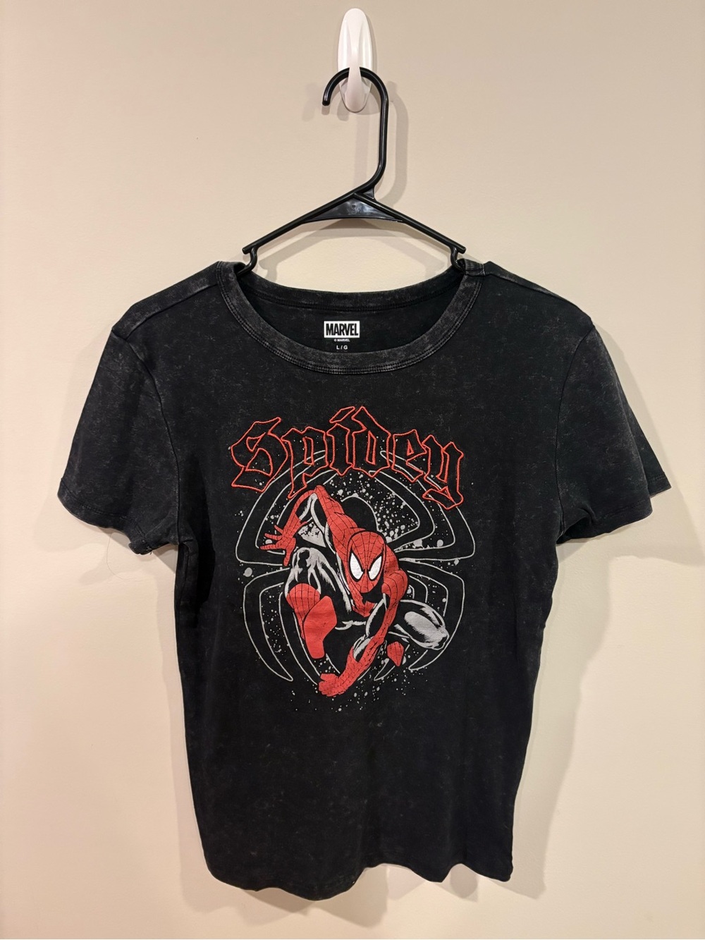 Marvel Women’s Black Spider-Man Graphic Tee